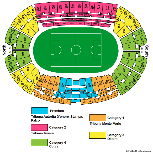 Olympic Stadium - Italy Seating Chart